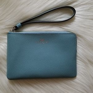 Coach corner zip wristlet
